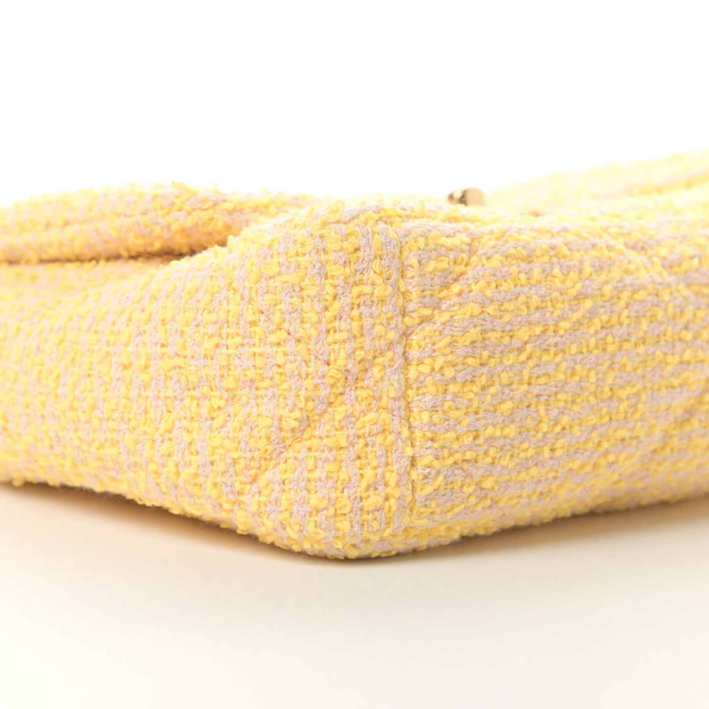 Tweed Quilted Medium Chanel 19 Flap Yellow Pink