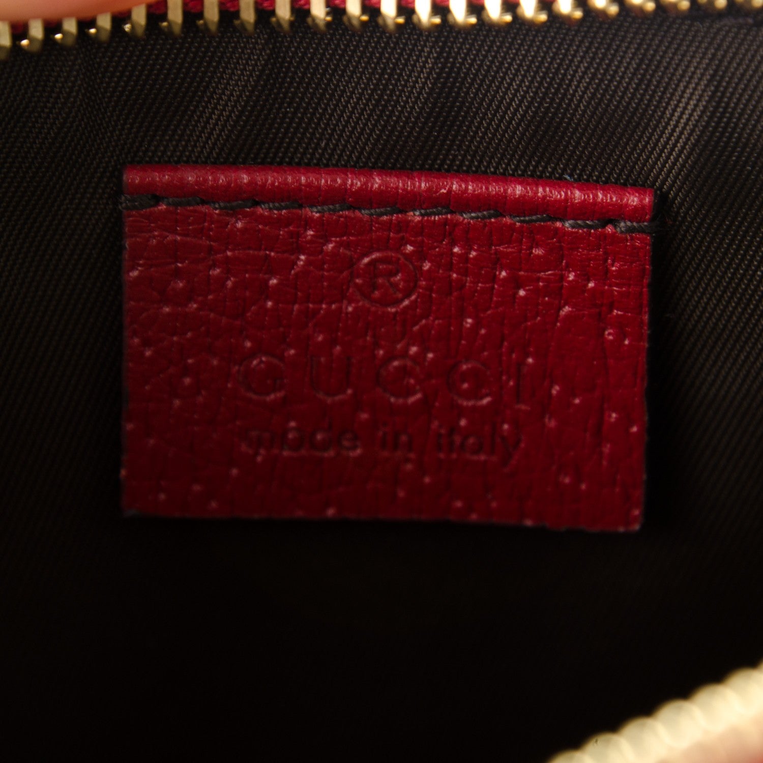 Gucci GG Supreme Monogram Tian Zip Pouch Beige Multicolor Red 6 of 7