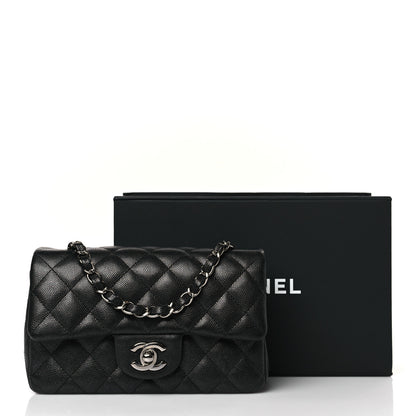 Chanel Iridescent Caviar Quilted Mini Rectangular Flap Black 10 of 10