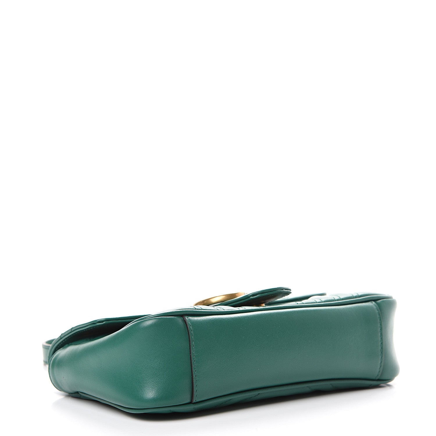 Gucci Calfskin Matelasse Mini GG Marmont Shoulder Bag Emerald Green 3 of 9