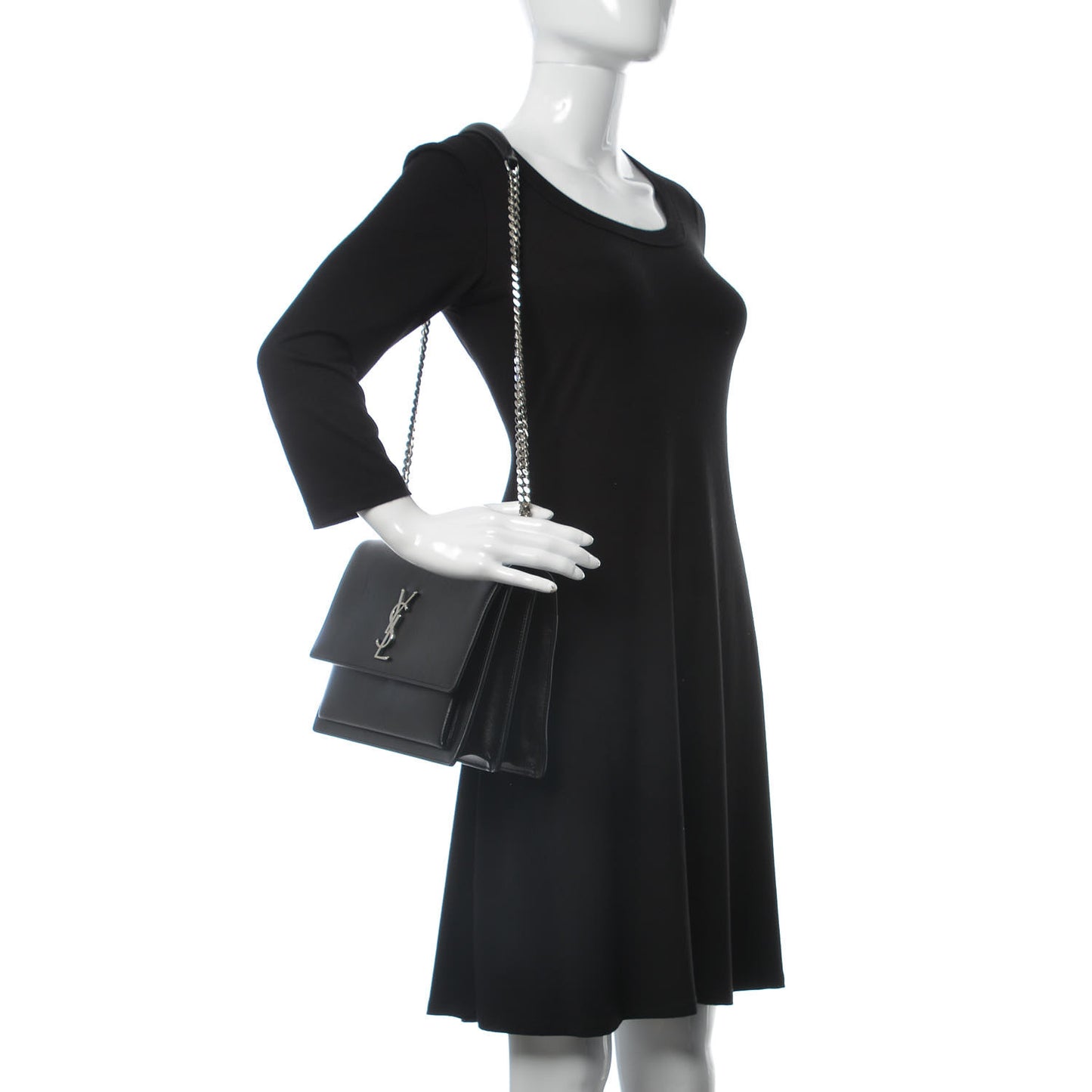 Calfskin Large Monogram Sunset Black