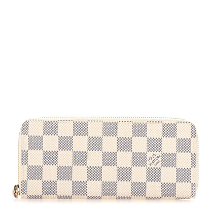 Louis Vuitton Damier Azur Clemence Wallet Rose Ballerine 1 of 7