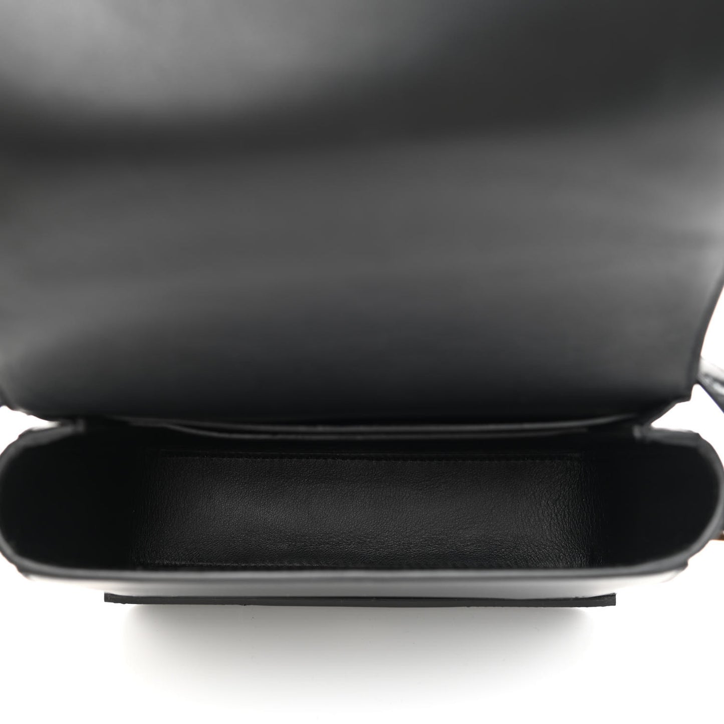 Calfskin Lizard Embossed Two Tone Small Grace Bag Black