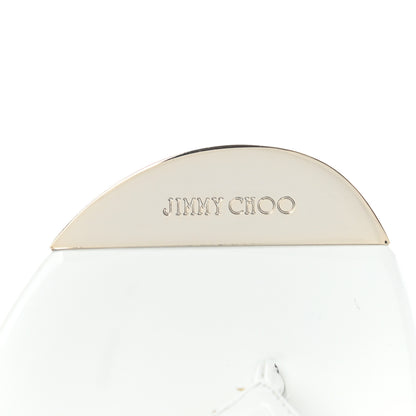 Jimmy Choo Patent Cork Wedge Sandals 38.5 White 7 of 8