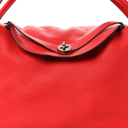 Hermes Taurillon Clemence Lindy 34 Rouge Tomate 8 of 13