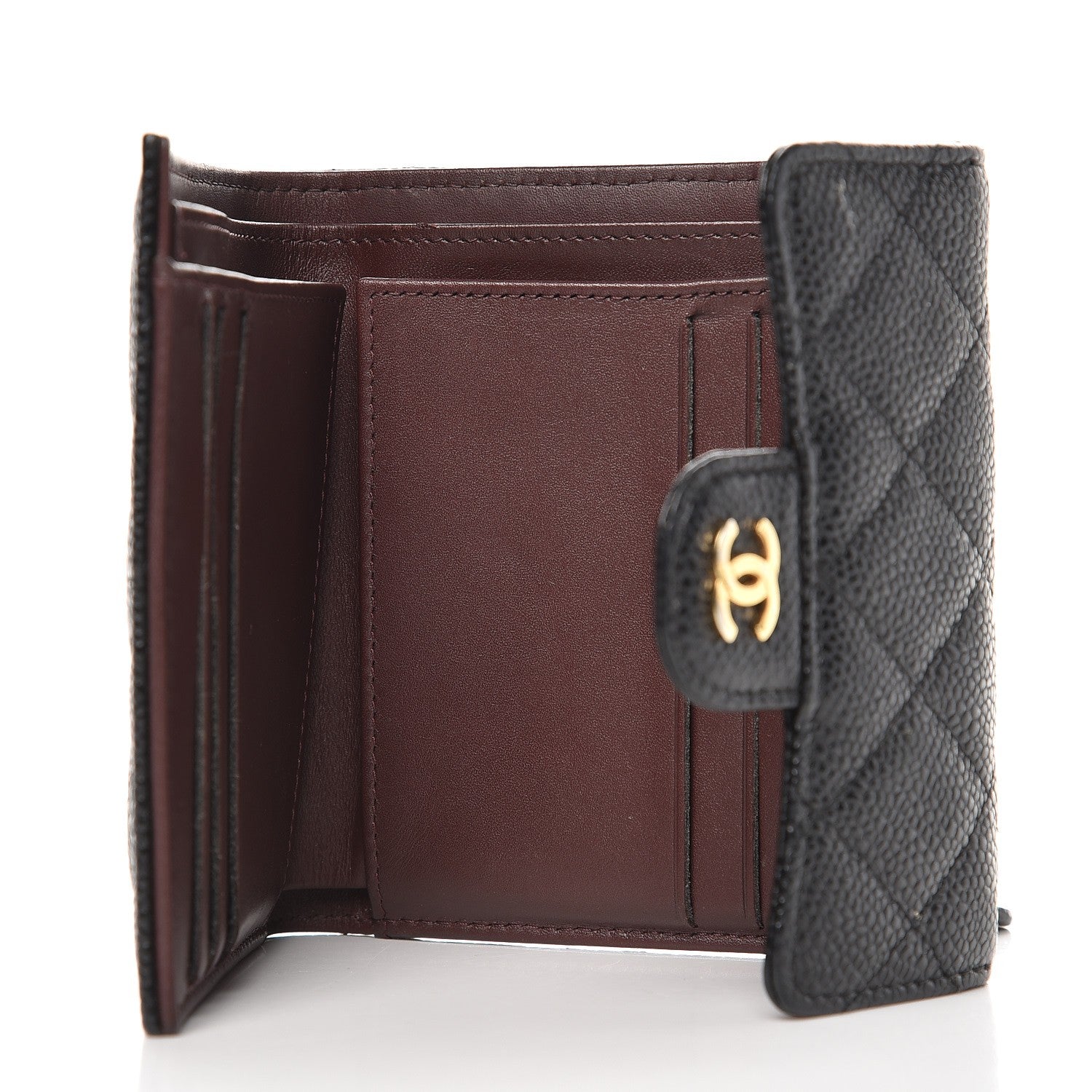 Chanel Caviar Quilted Compact Flap Wallet Black 5 of 9