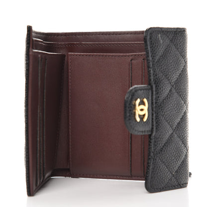 Chanel Caviar Quilted Compact Flap Wallet Black 5 of 9