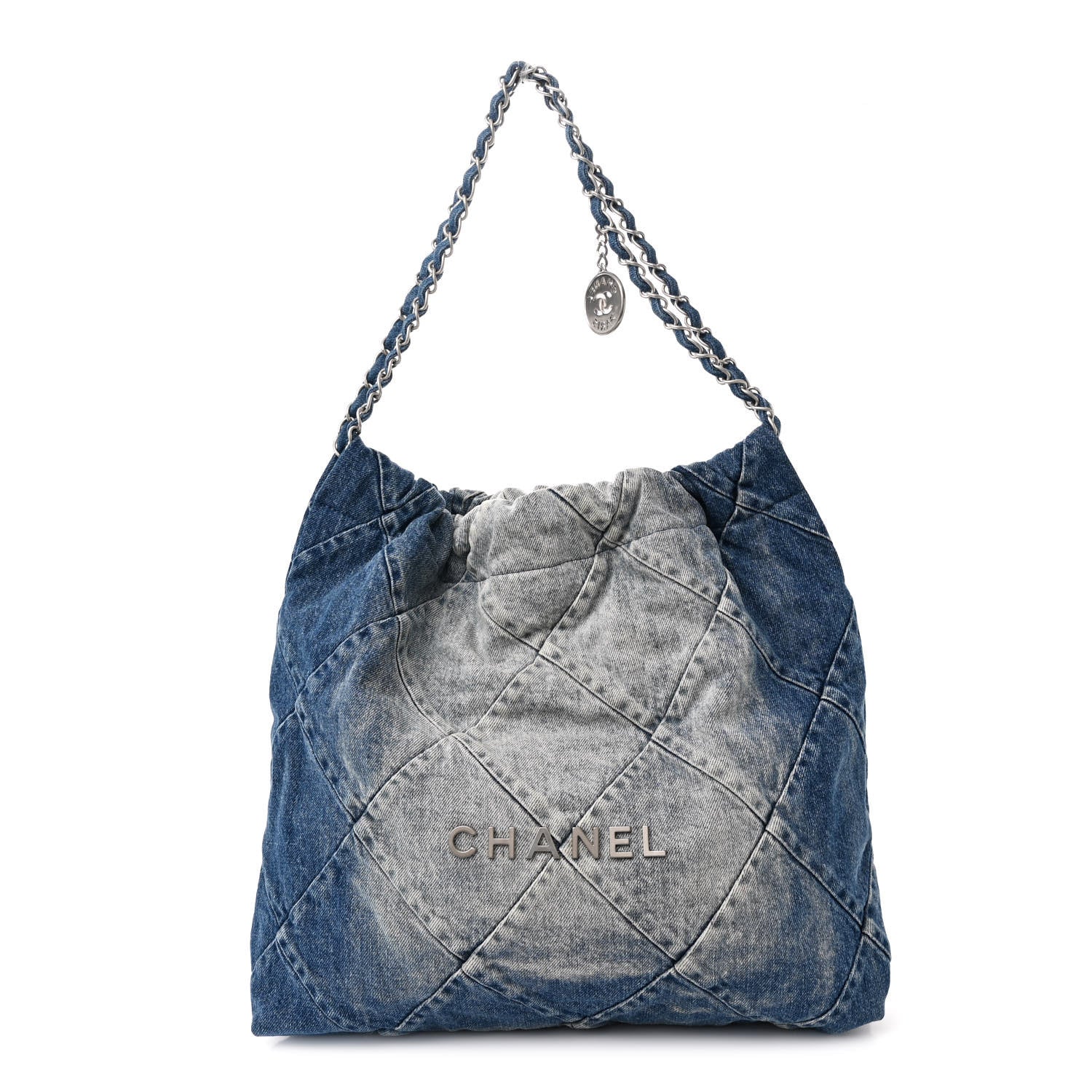 Chanel Denim Quilted Chanel 22 Blue 1 of 12