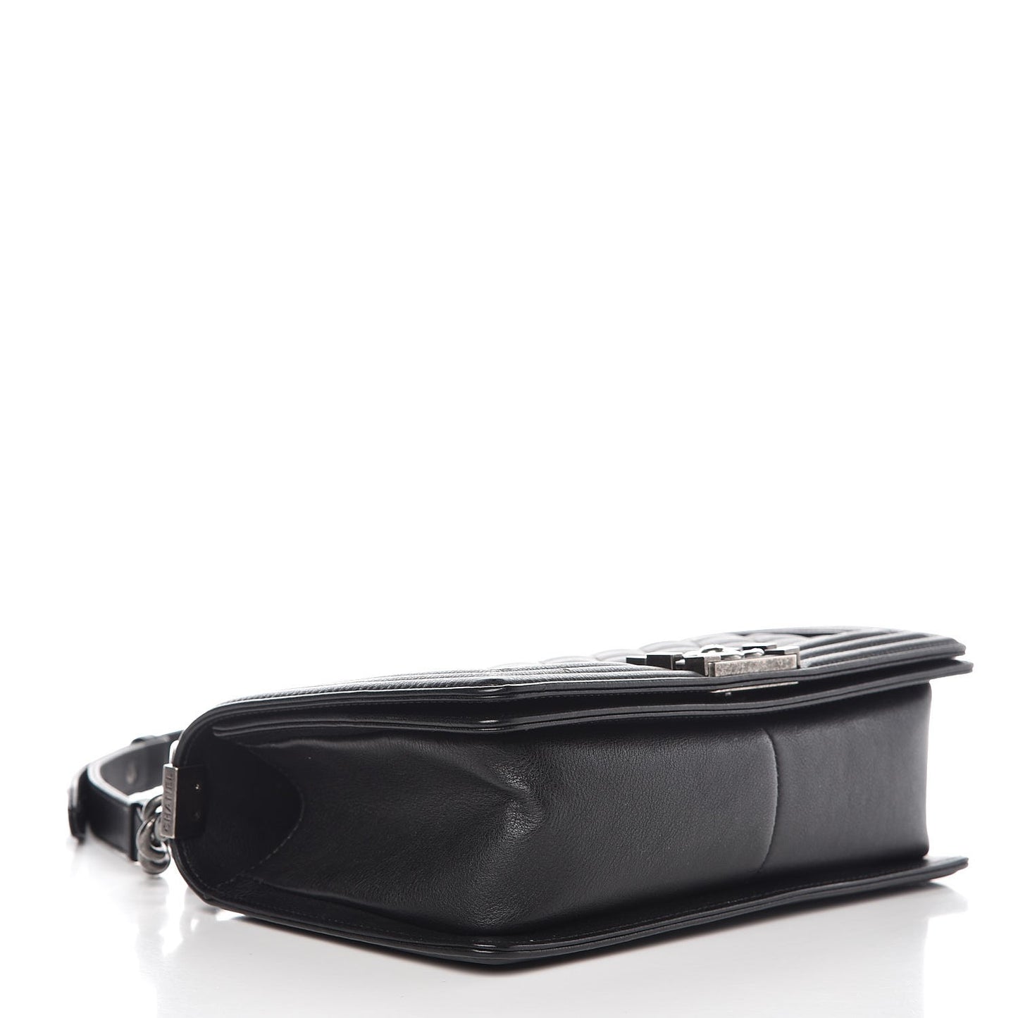 Calfskin Quilted Medium Boy Flap Black