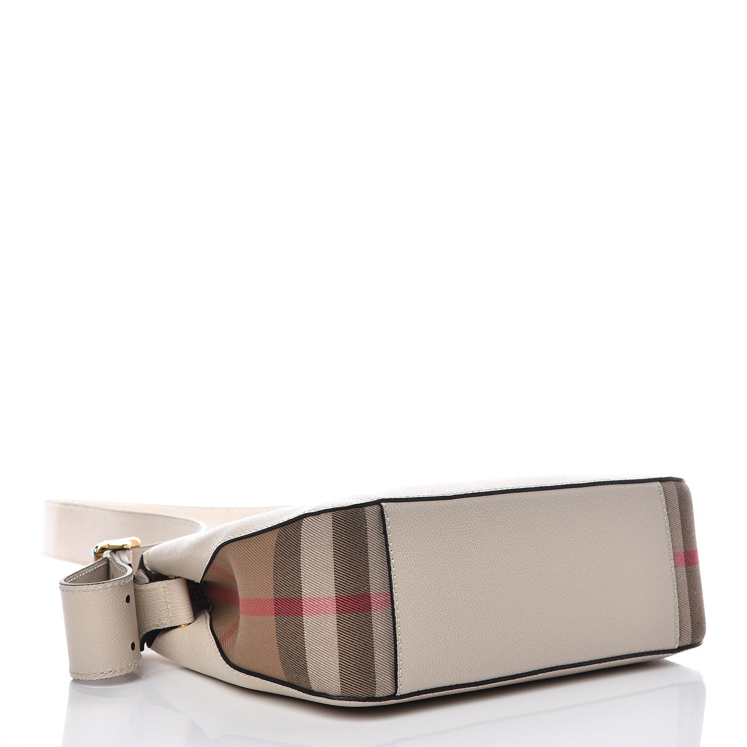 Burberry Soft Grain Calfskin House Check Small Helmsley Crossbody Limestone 4 of 10