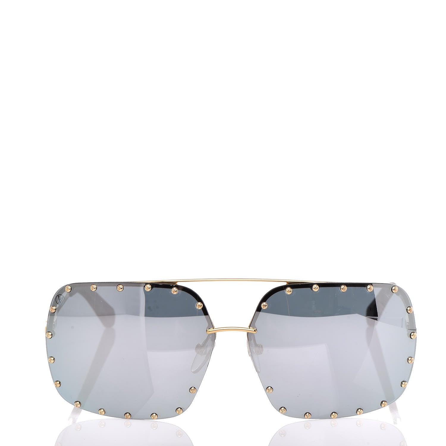 Louis Vuitton The Party Square Sunglasses Z2372W Silver 2 of 9