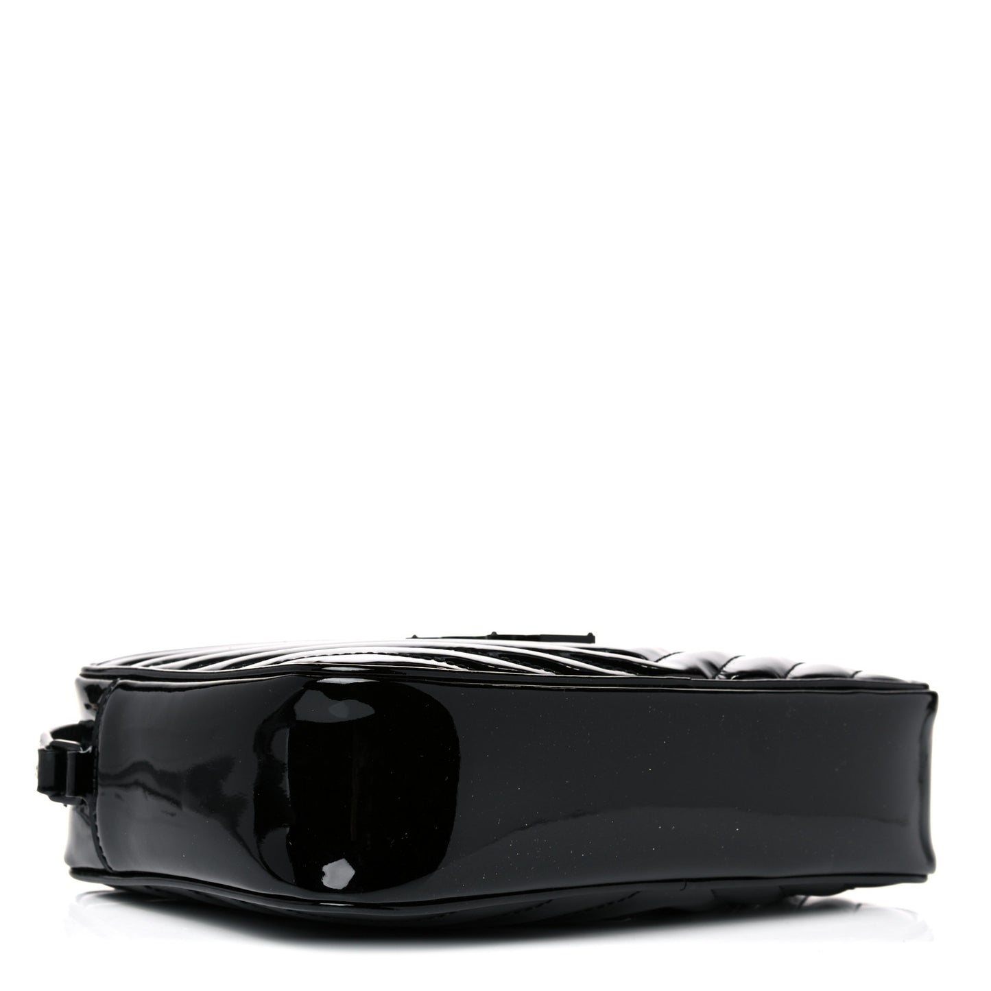 Patent Calfskin Matelasse Monogram Lou Camera Bag Black