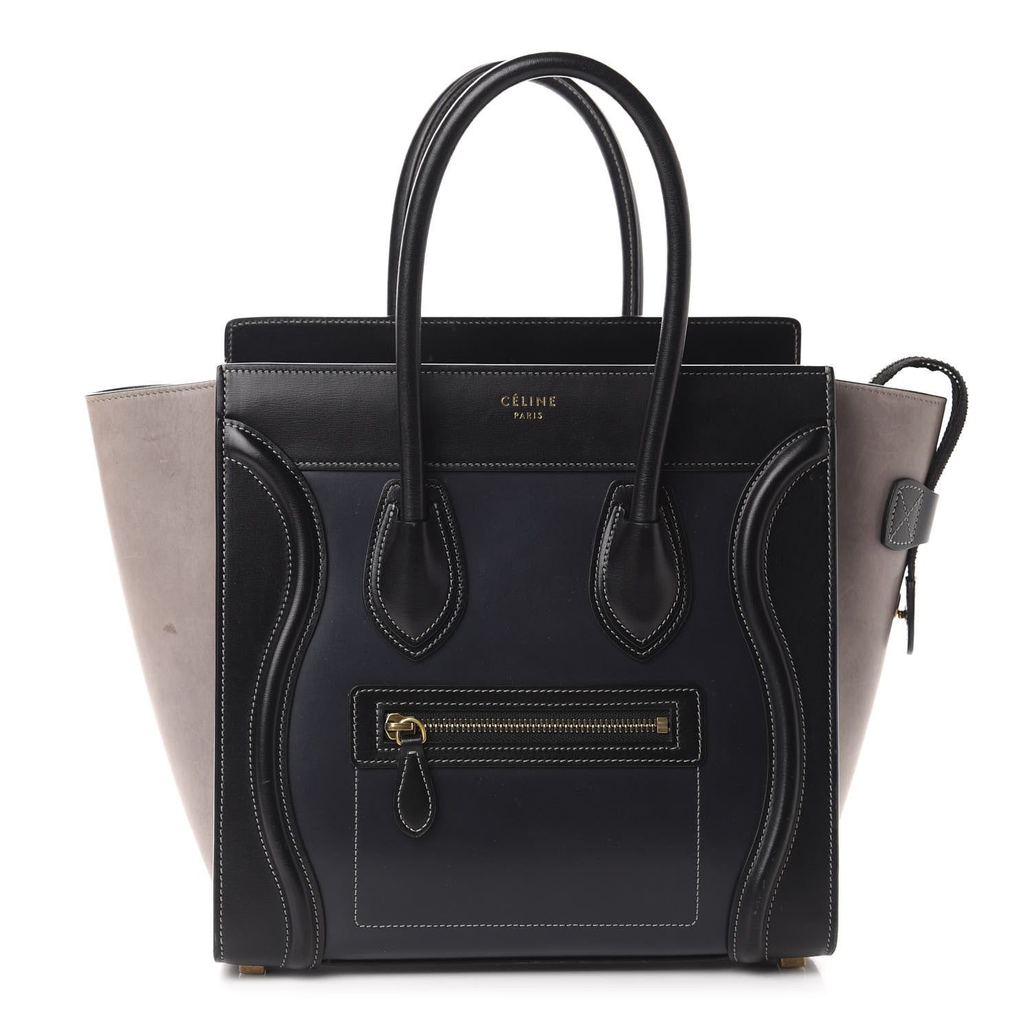 Celine Micro Tri-Color Luggage Dark Blue 1 of 13