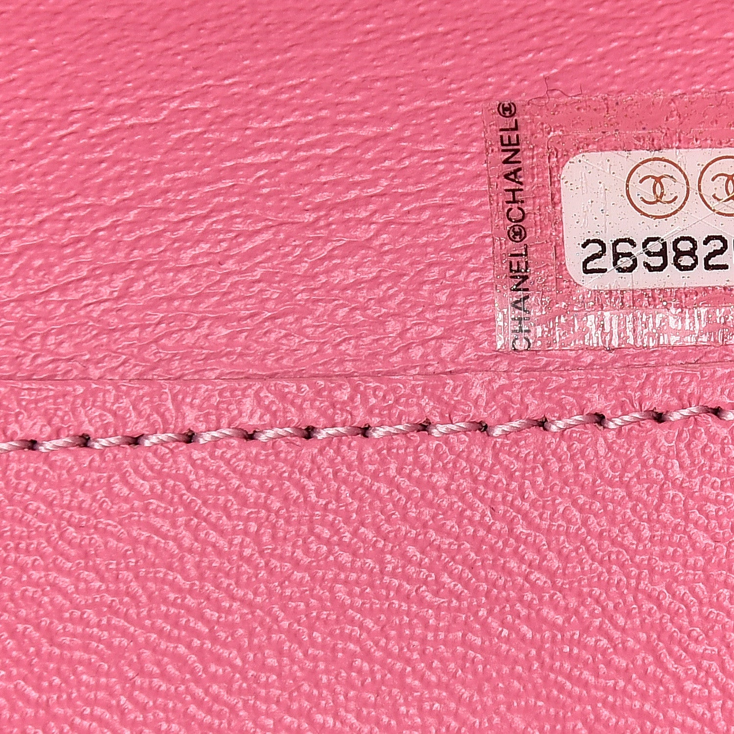 Chanel Calfskin Chevron Stitched Evening Bag Pink 6 of 8