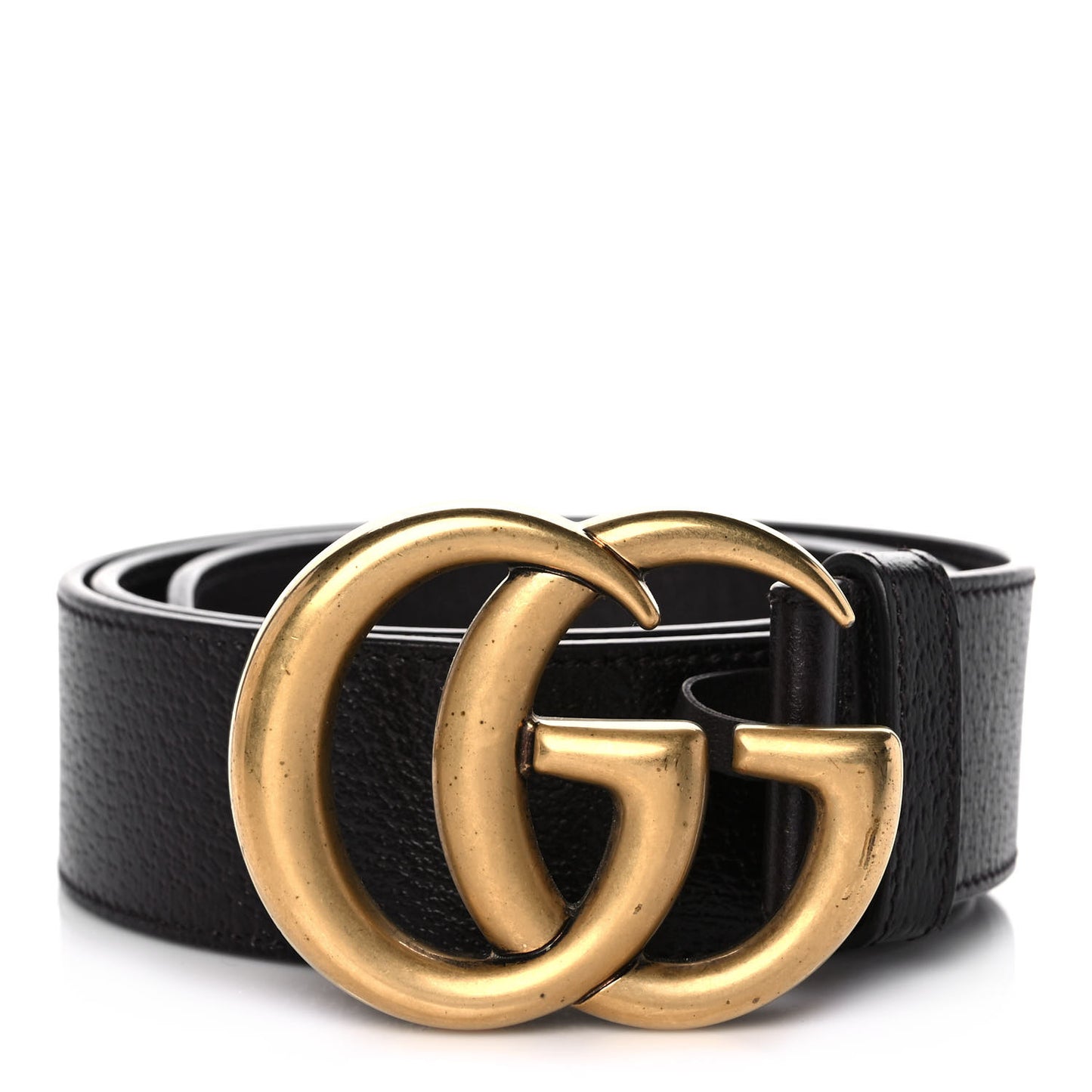 Textured Dollar Calfskin Double G 40mm Belt 85 34 Dark Cocoa