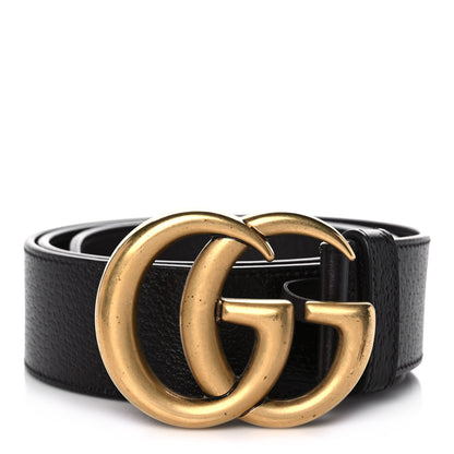 Gucci Textured Dollar Calfskin Double G 40mm Belt 85 34 Dark Cocoa 1 of 4