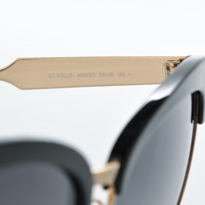 Gucci Damascato Cat Eye GG 4283/S Sunglasses Black Gold 6 of 7