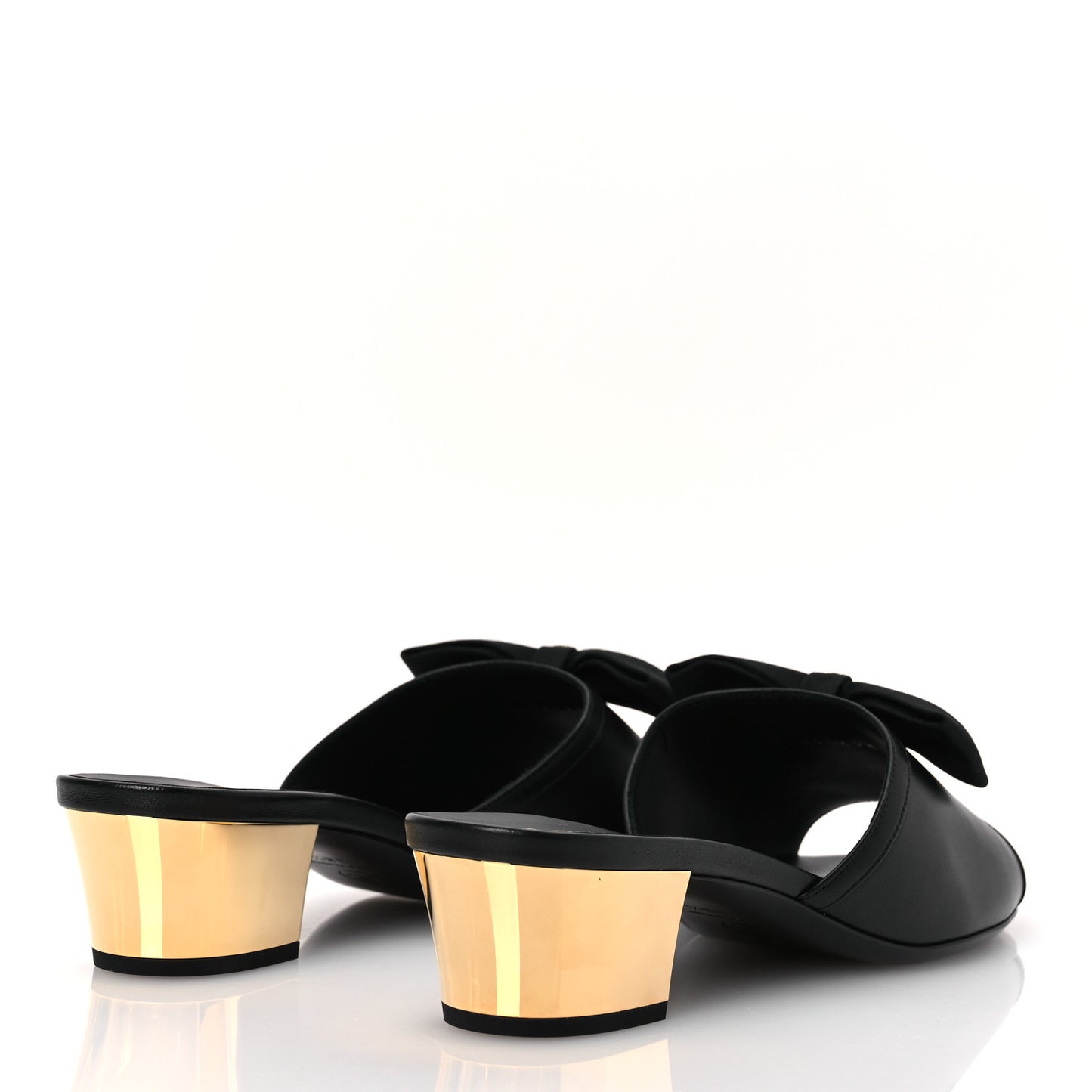 Lambskin CC Mules 38.5 Black