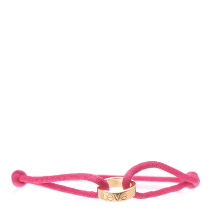 Cartier 18K Pink Gold Charity LOVE Adjustable Cord Bracelet Pink 1 of 6