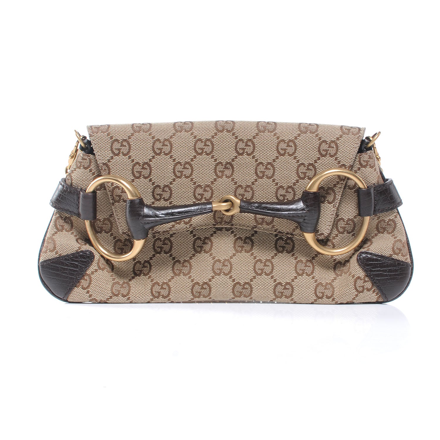 Gucci Monogram Horsebit Clutch Ebony 1 of 7