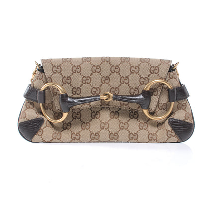 Gucci Monogram Horsebit Clutch Ebony 1 of 7