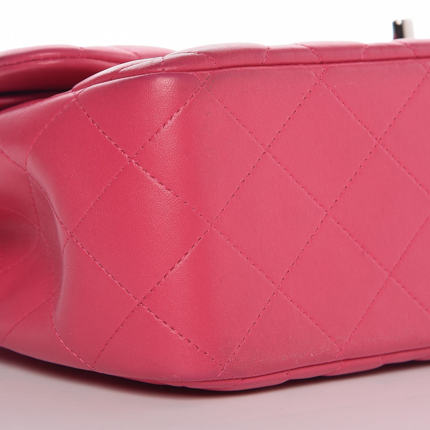 Chanel Lambskin Quilted Jumbo Double Flap Dark Pink 9 of 12