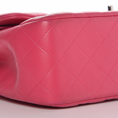 Chanel Lambskin Quilted Jumbo Double Flap Dark Pink 9 of 12