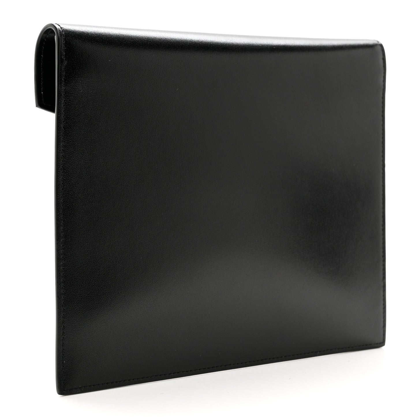 Smooth Shiny Calfskin Monogram Uptown Pouch Black