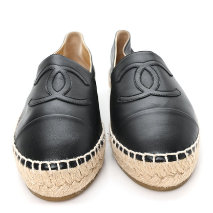 Chanel Lambskin CC Espadrilles 40 Black 3 of 9