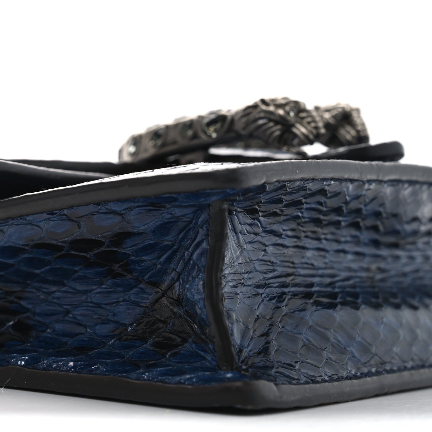Snakeskin Super Mini Dionysus Shoulder Bag Blue