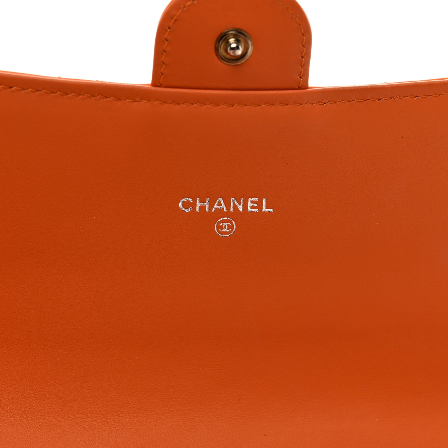 Patent Quilted Travel Wallet Orange