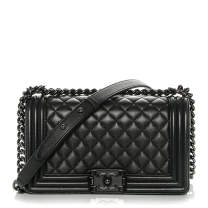 Chanel Caviar Quilted Medium Boy Flap So Black 1 of 9