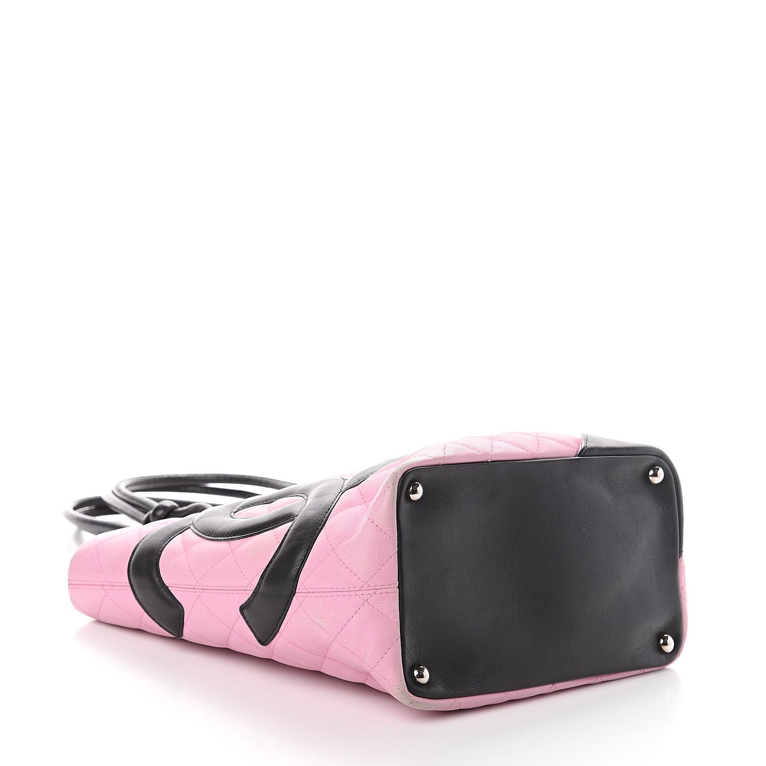 Chanel Calfskin Quilted Medium Cambon Tote Pink Black 3 of 9