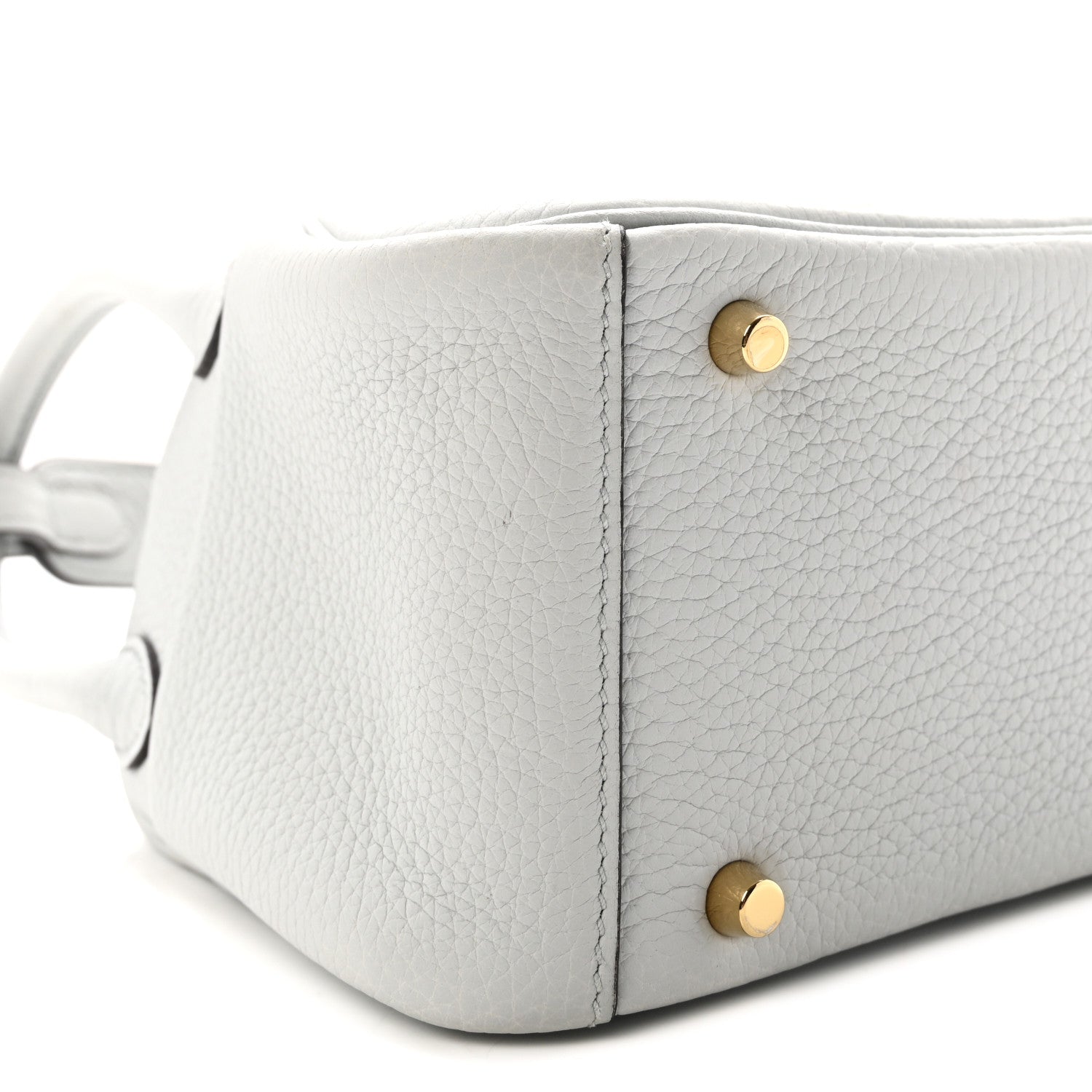 Hermes Taurillon Clemence Mini Lindy 20 Bleu Pale 9 of 11