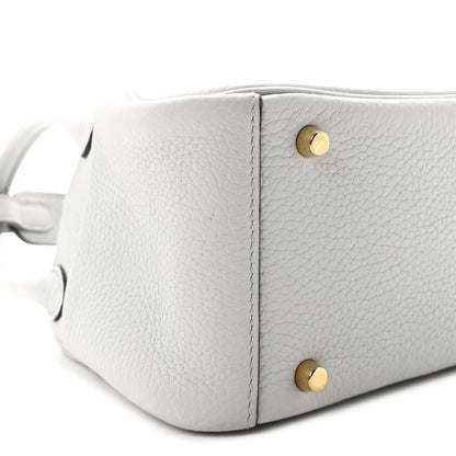 Hermes Taurillon Clemence Mini Lindy 20 Bleu Pale 9 of 11