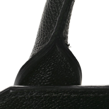 Burberry Soft Grain Calfskin Medium Buckle Tote Black 7 of 9