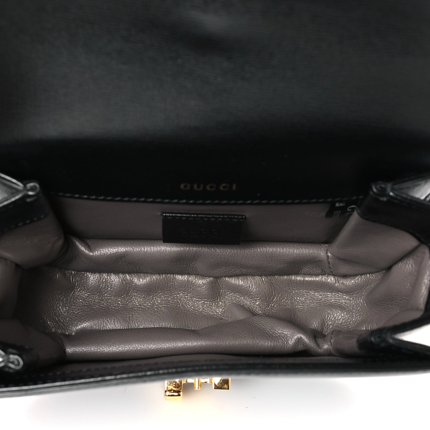 Azalea Calfskin Mini Sylvie 1969 Flap Messenger Bag Black