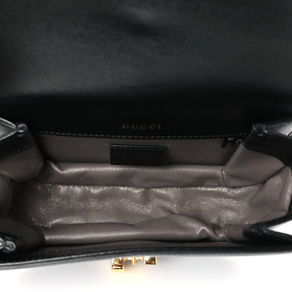 Gucci Azalea Calfskin Mini Sylvie 1969 Flap Messenger Bag Black 5 of 9