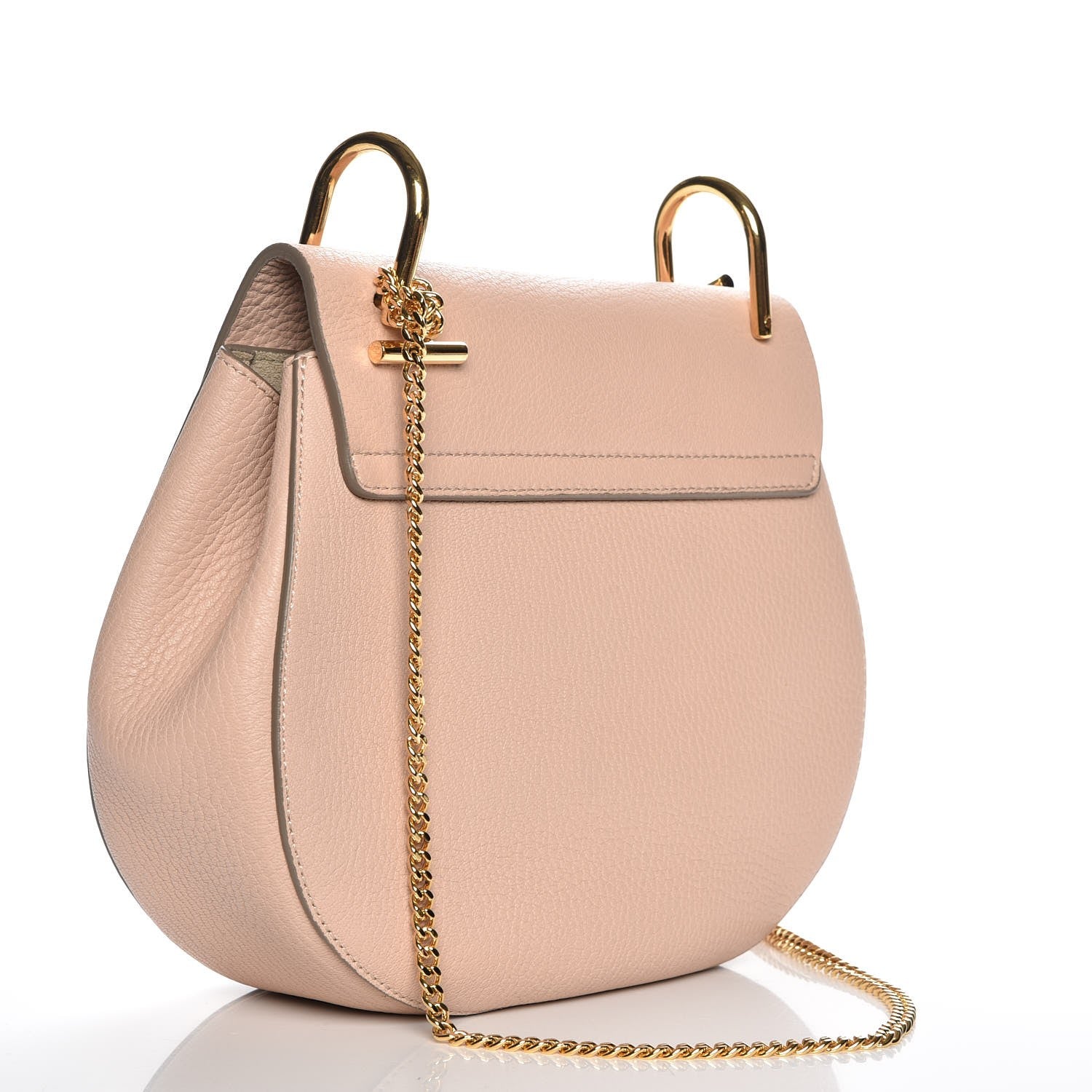 Chloe Grained Lambskin Drew Shoulder Bag Cement Pink 3 of 8