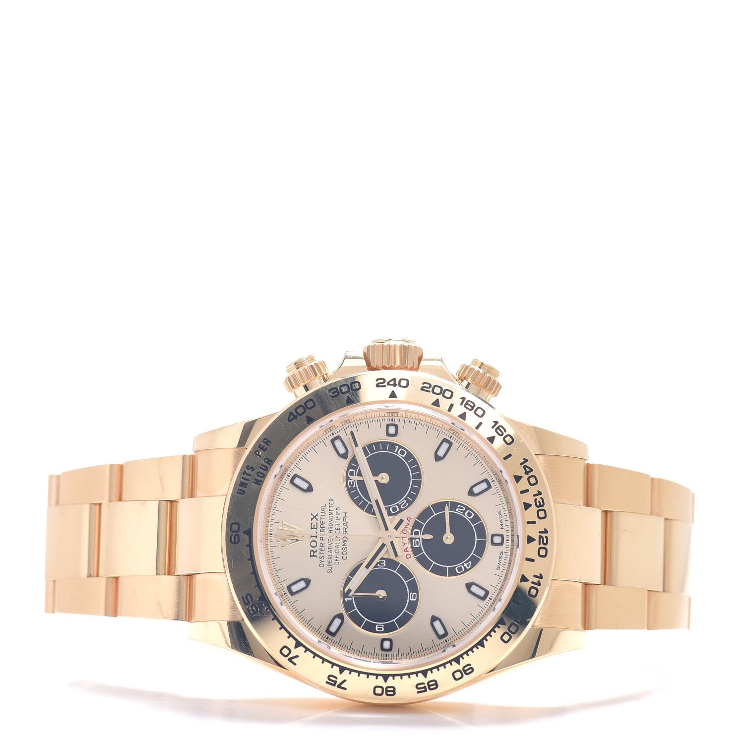 Rolex 18K Yellow Gold 40mm Oyster Perpetual Cosmograph Daytona Watch Champagne Black 116508 2 of 4