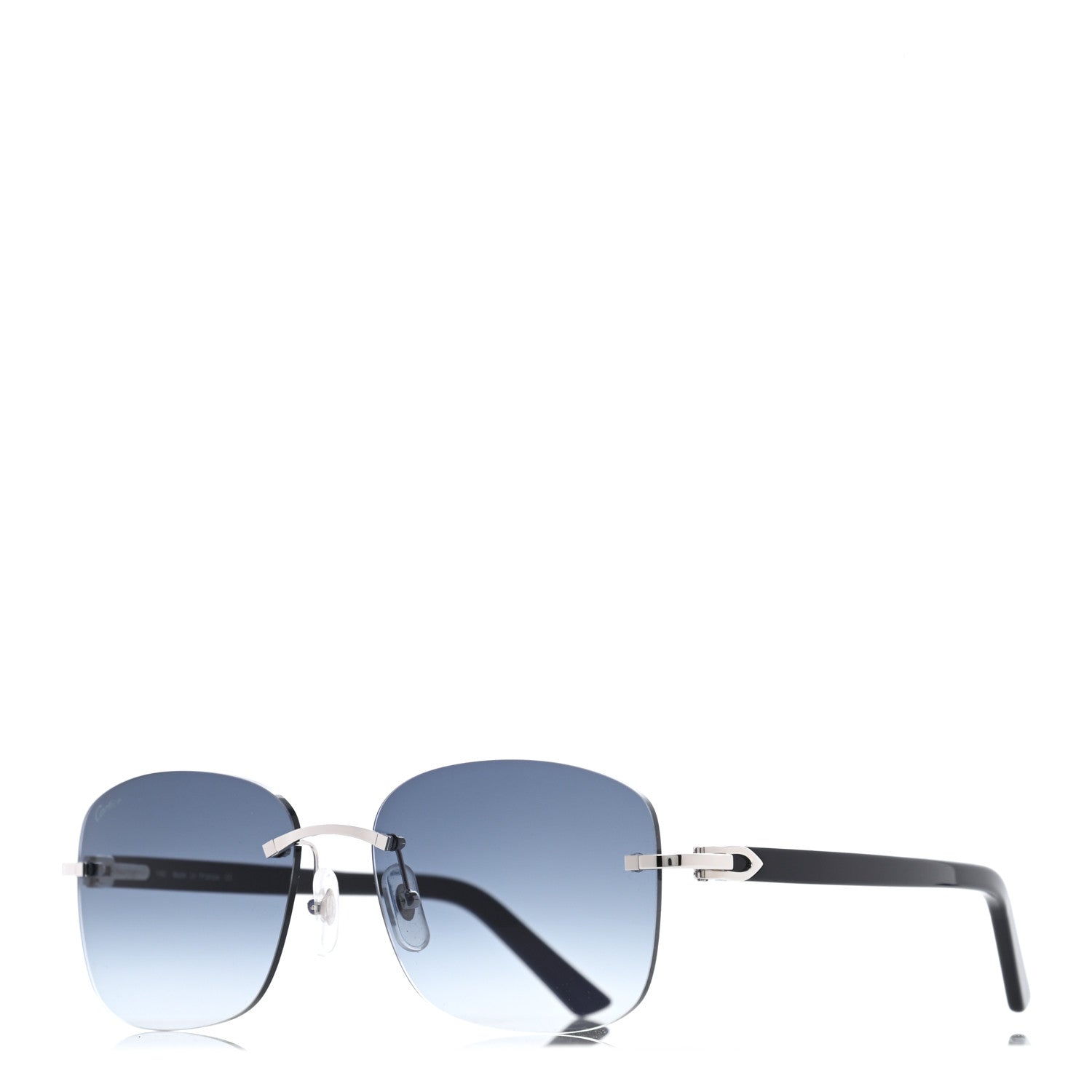 Cartier C Decor Rimless Sunglasses Blue 1 of 7