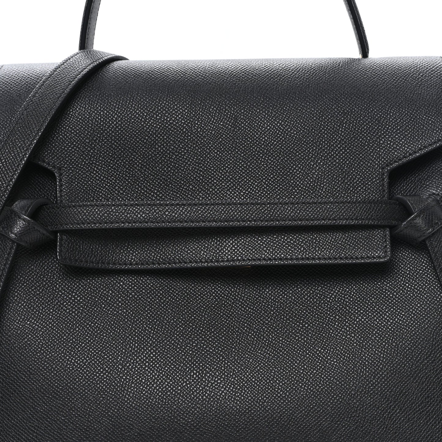 Grained Calfskin Mini Belt Bag Black