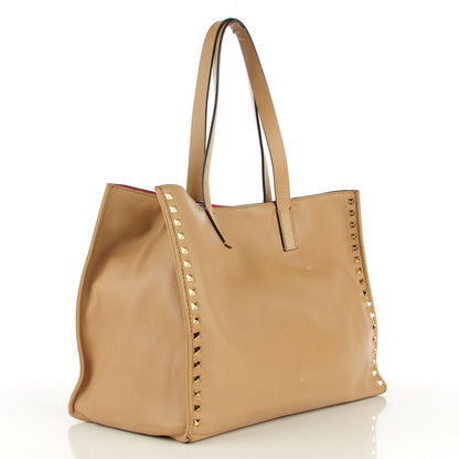 Valentino Garavani Nappa Large Rockstud Soft Tote Taupe 3 of 13