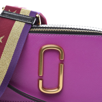 Marc Jacobs Saffiano Small Snapshot Camera Bag Purple Gold 10 of 10