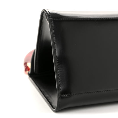 Salvatore Ferragamo Calfskin Prism Top Handle Bag Black 8 of 10