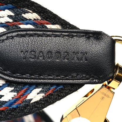 Hermes Toile Swift 50mm Sangle ZigZag Shoulder Strap Black White Deep Blue 5 of 5