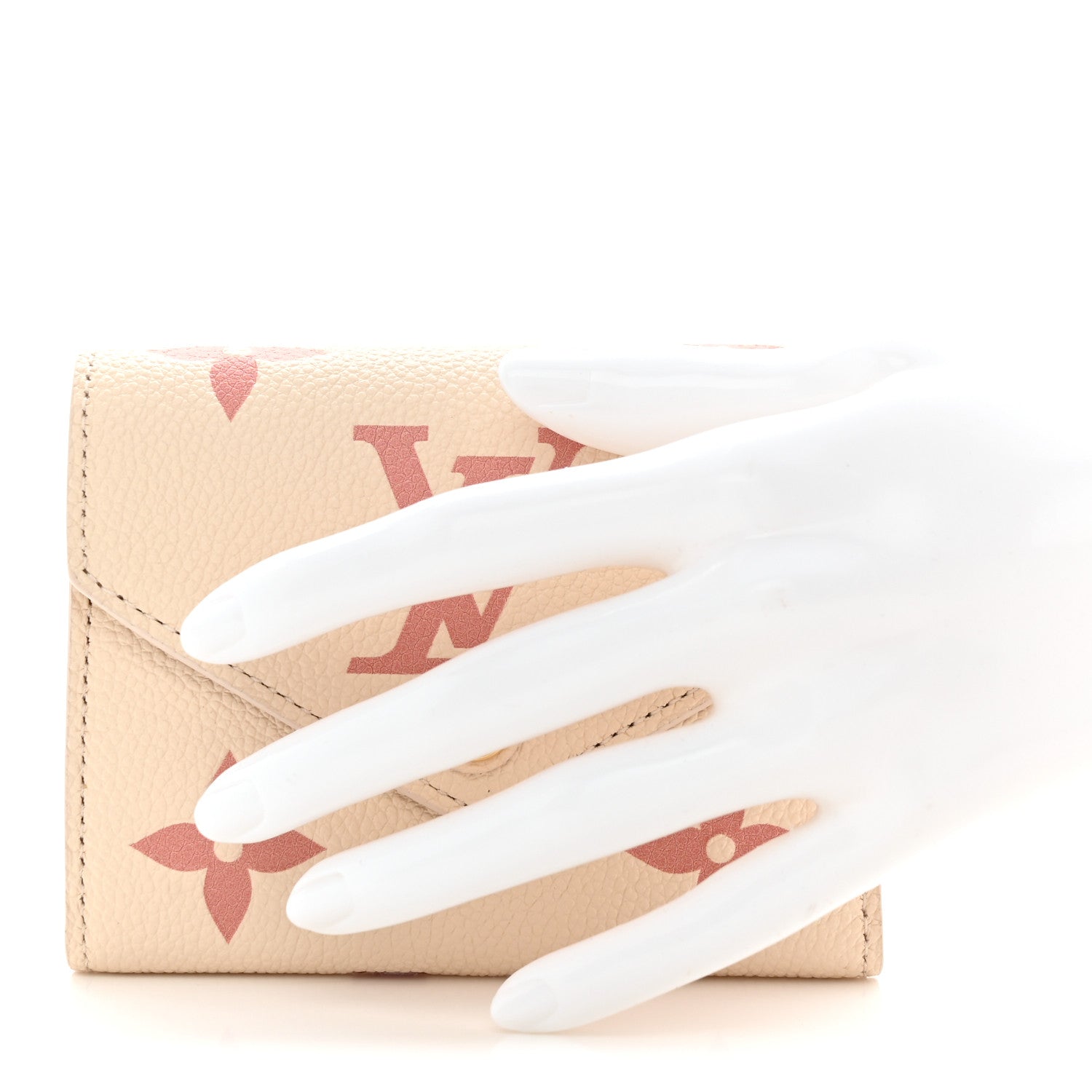 Louis Vuitton Empreinte Monogram Giant Victorine Wallet Creme Bois De Rose 2 of 8