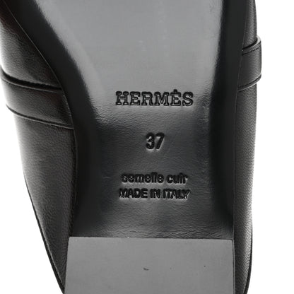 Hermes Goatskin Oz Mules 37 Black 7 of 10