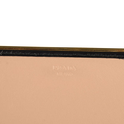 Prada Spazzolato Metal Bar Flap Wallet Nero Black 5 of 7