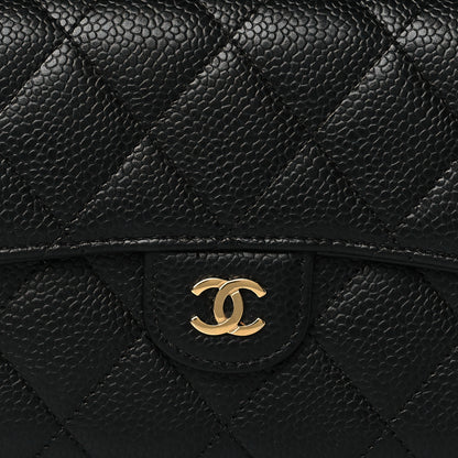 Chanel Caviar Quilted Large Gusset Flap Wallet Black 9 of 12